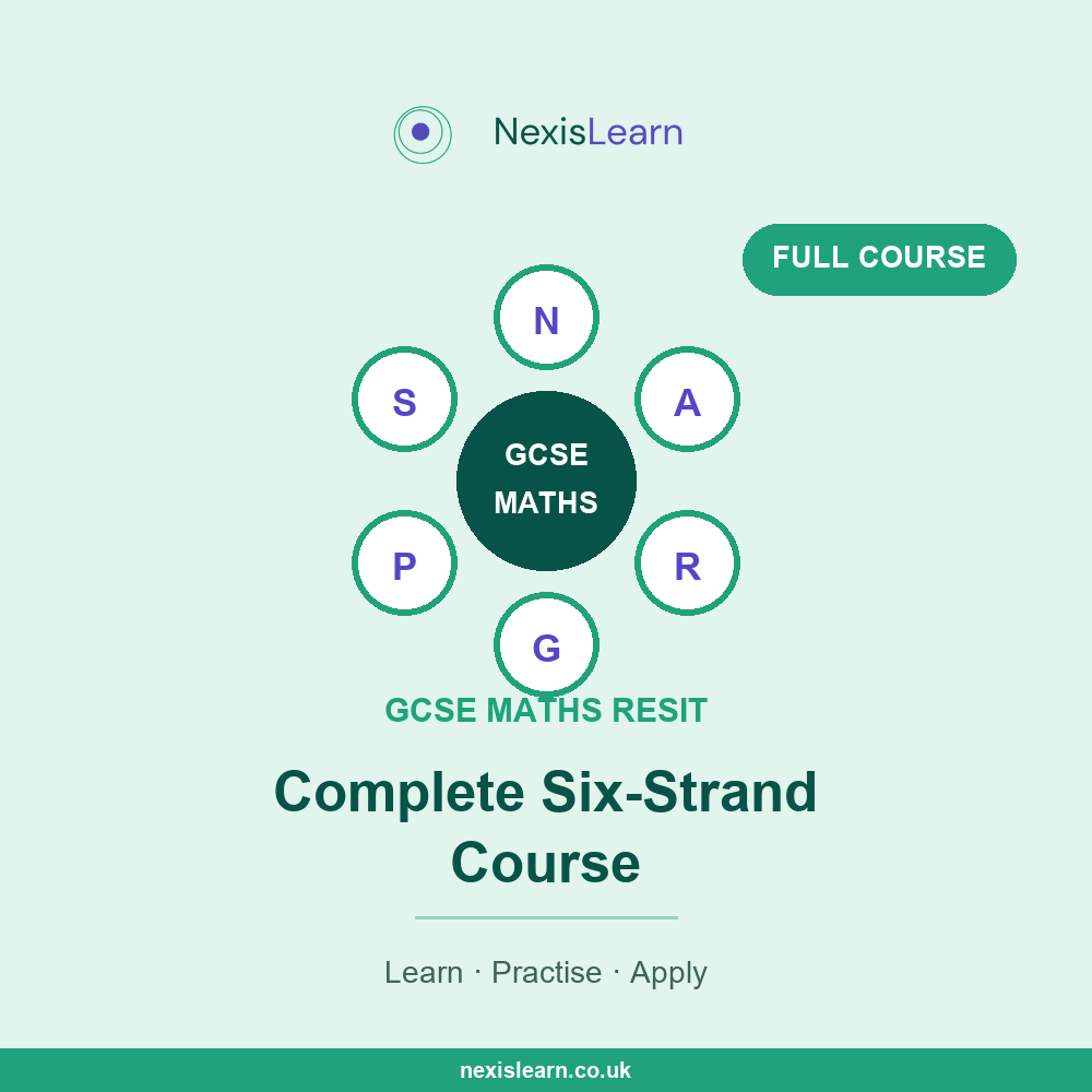 NexisLearn GCSE Maths Resit complete six-strand course