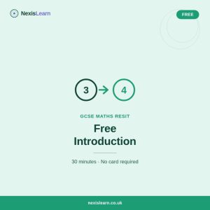 GCSE Maths Resit Free Introduction - grade 3 to grade 4