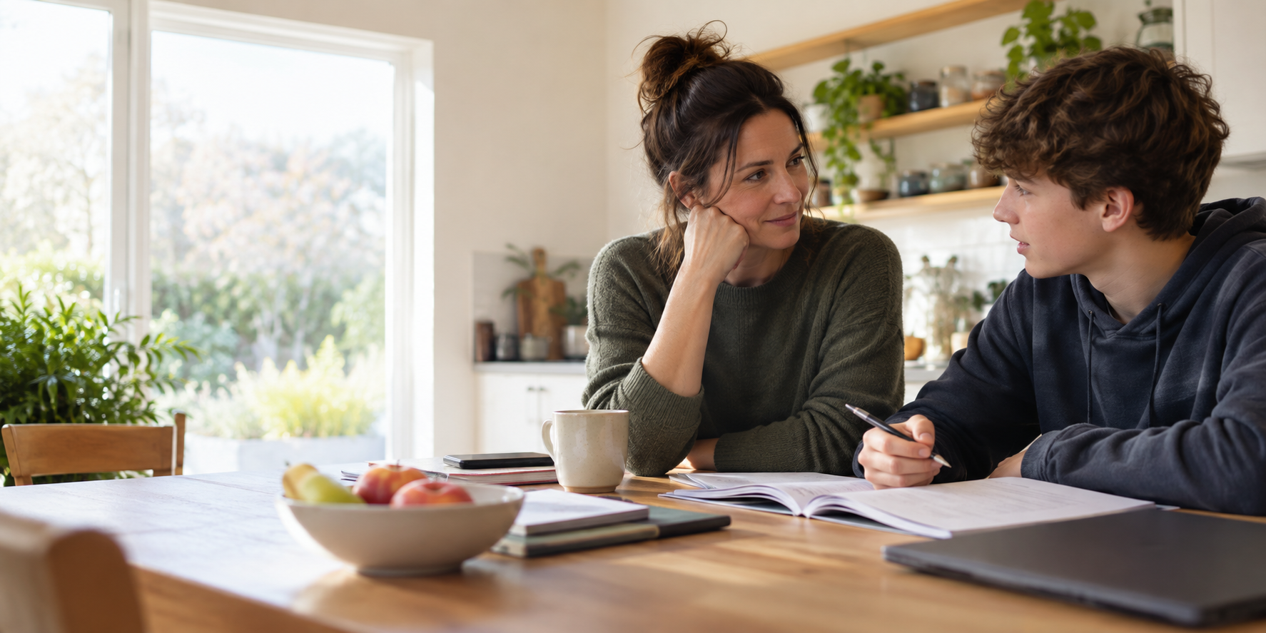 A parent supporting a young person with learning